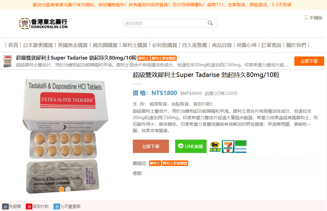 超級雙效犀利士Super Tadarise 效果測評